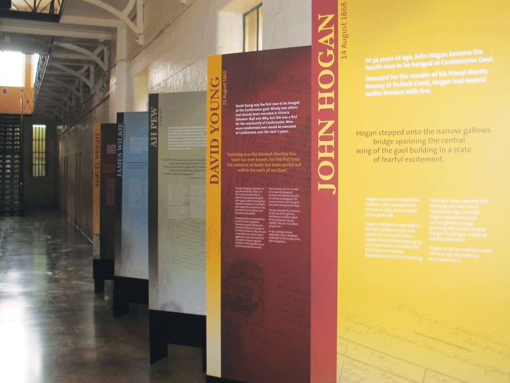 old castlemaine gaol, interpretive signage, interpretative signage, professional copywriter geelong, copywriting melbourne, prison history