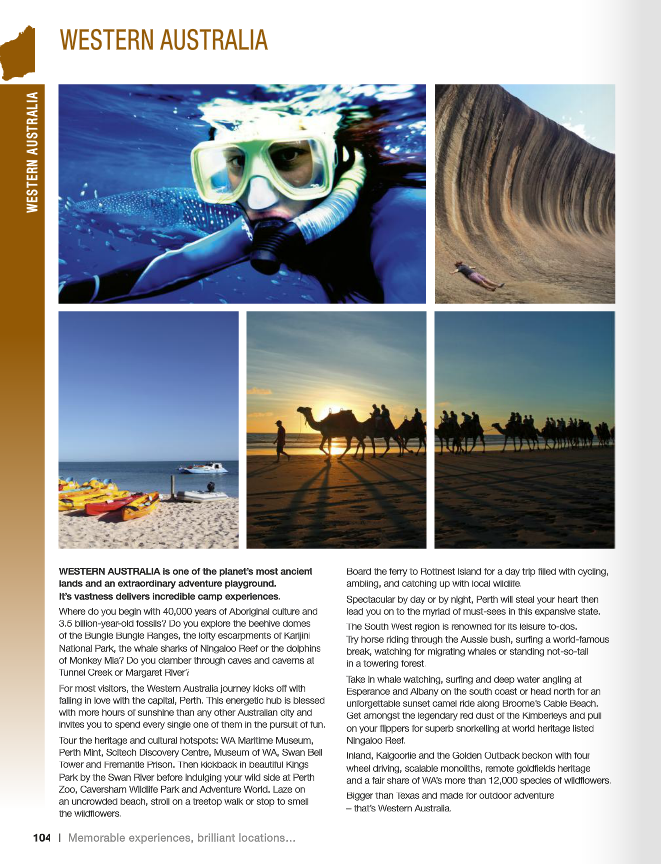 AUstralian Camps Association, Guide to Camps, Tourism Australia, Visit Australia, tourism writer, copywriter geelong, copywriter melbourne