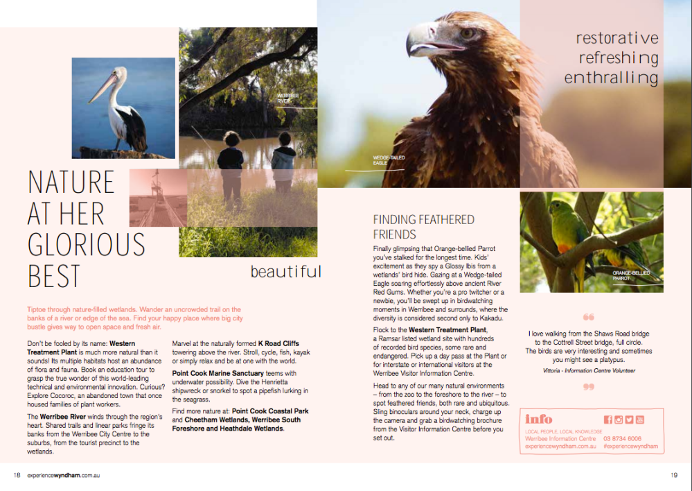 Werribee Official Visitors Guide, professional copywriter Geelong, tourism writer, content creator